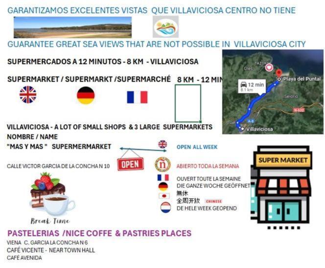 La Villademaria 2 Bloque Apartamento Playa Beach Puntal Villaviciosa  Dış mekan fotoğraf